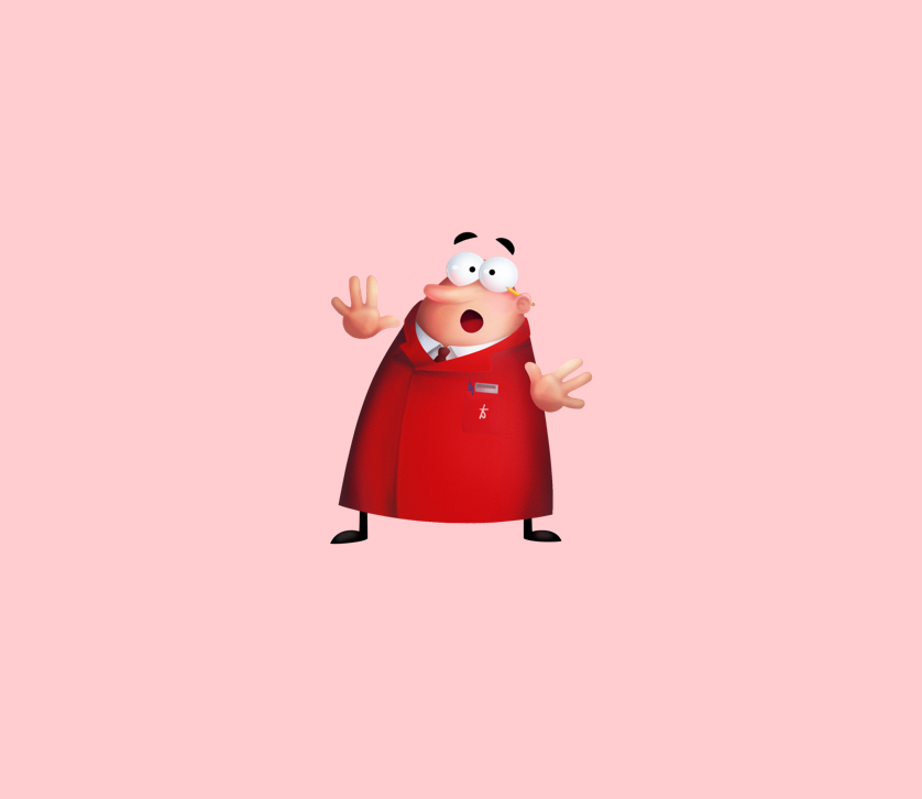 Dirk voordeler guy with a pink background